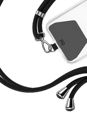 Handy Mit günstig Kaufen-XQISIT Universal Cord Strap Schwarz. XQISIT Universal Cord Strap Schwarz . Smarte Handykette mit Universalhalterung für Schutzhüllen,Halterung wird einfach in die Schutzhülle eingelegt