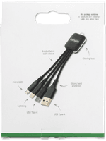 4smarts 3in1 Kabel 6cm schwarz