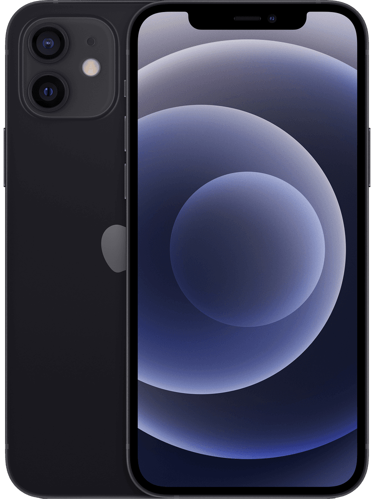 apple iphone 12 64 gb schwarz refurbished vorderseite