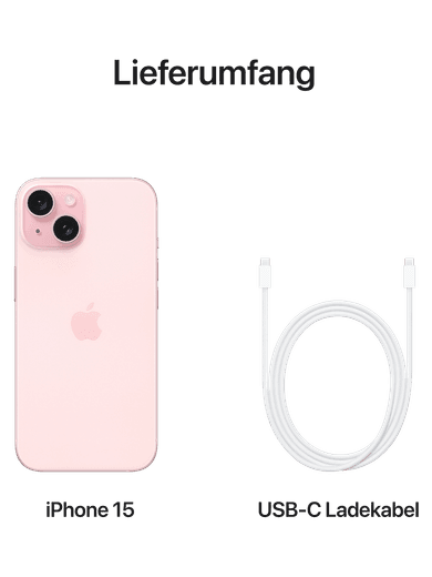 Apple iPhone 15 128 GB Pink Rechte Seite