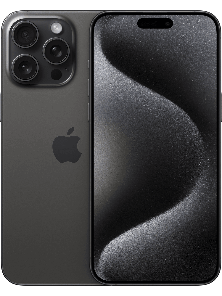 apple iphone 15 pro max 256 gb titan schwarz vorderseite