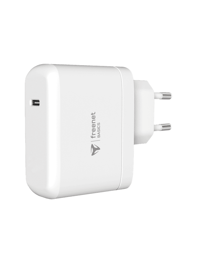 freenet basic travel charger usb c pd 30w weiss vorderseite