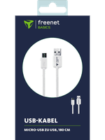 freenet Basics Lade- &amp; Datenkabel Micro-USB 180cm Weiß