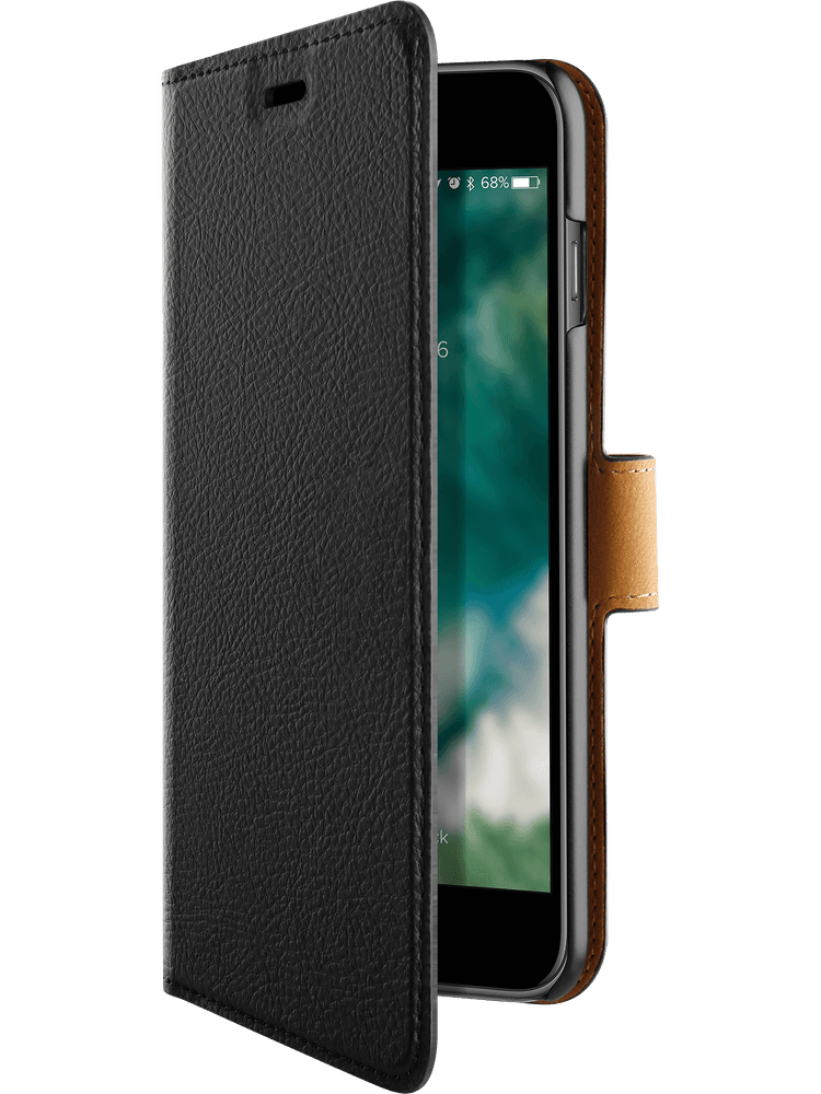 freenet basics premium wallet iphone se 2020 und iphone 6 6s 7 8 schwarz vorderseite