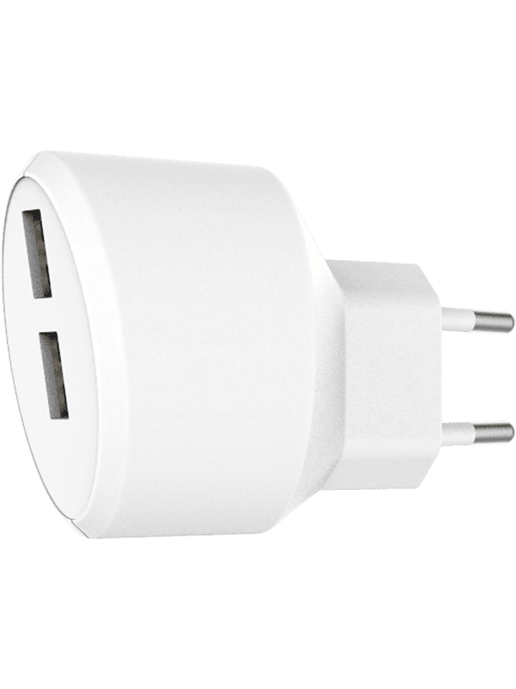freenet basics travel charger 34a dual usb white vorderseite