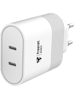 freenet Basics Travel Charger Dual 2 x USB-C Power Delivery 40W (weiß)