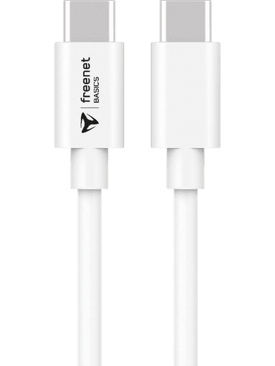 freenet Basics USB-C auf USB-C Kabel 1,5m weiß