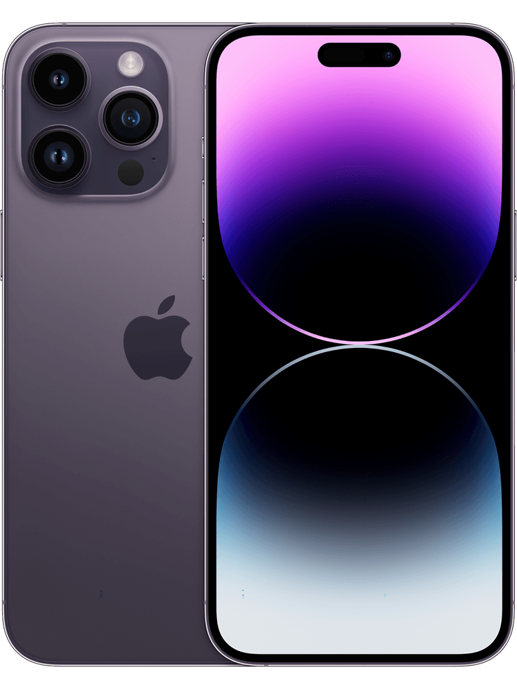 iphone 14 pro max 128 gb deep purple vorderseite