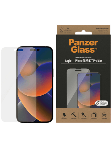 PanzerGlass Classic Fit Screen Protector - iPhone 14 Pro Max
