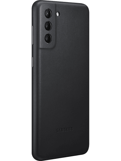 Samsung EF-VG996 Leather Cover Galaxy S21+ (schwarz) Linke Seite