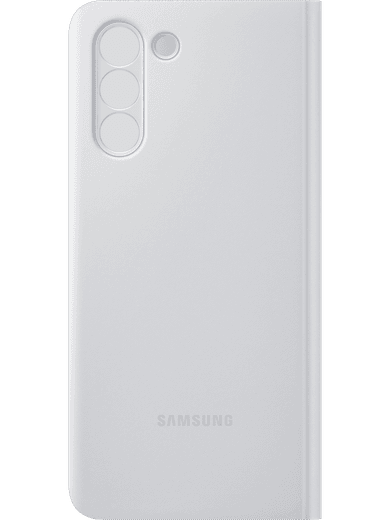 Samsung EF-ZG991 Smart Clear View Cover Galaxy S21 (hellgrau) Linke Seite