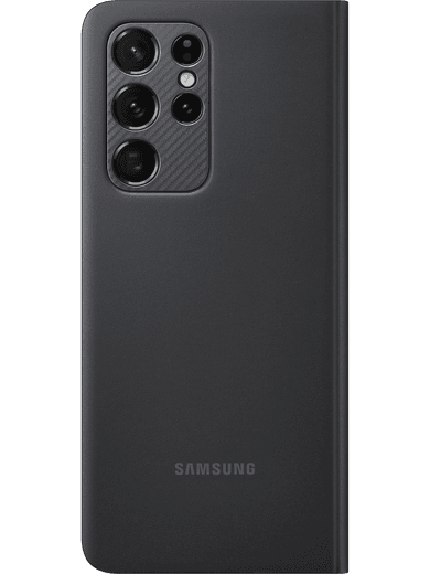 Samsung EF-ZG998 Smart Clear View Cover Galaxy S21 Ultra (schwarz) Linke Seite