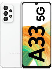 Samsung Galaxy A3 günstig Kaufen-Samsung Galaxy A33 5G 128GB Awesome White. Samsung Galaxy A33 5G 128GB Awesome White . Beeindruckend klar: Gute Sichtbarkeit auch im Freien dank Infinity V-Display mit 6,4 Zoll,Aufregend vielseitig: Quad-Hauptkamera für ausdrucksstarke Fotos und Videos