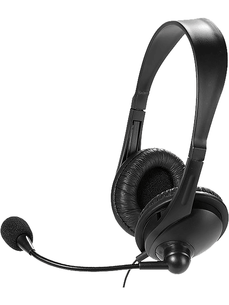 vivanco stereo headset on ear schwarz vorderseite