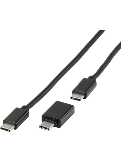 Vivanco Universal USB-C Ladegerät schwarz Linke Seite