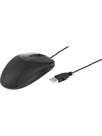 Vivanco USB-Maus (für Rechts- und Linkshänder), schwarz Rückseite