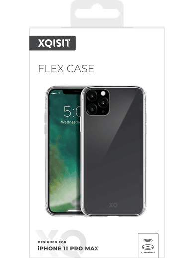 XQISIT Flex Case iPhone 11 Pro Max (transparent) Linke Seite