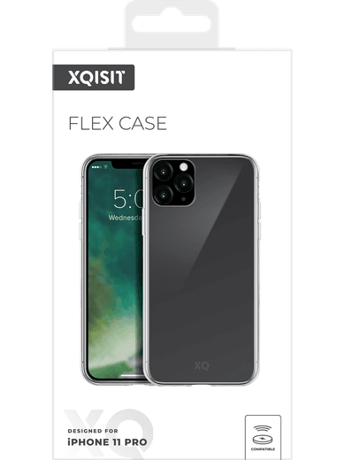 XQISIT Flex Case iPhone 11 Pro (transparent) Linke Seite