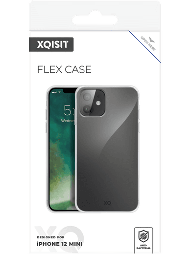 XQISIT Flex Case iPhone 12 mini (transparent) Linke Seite