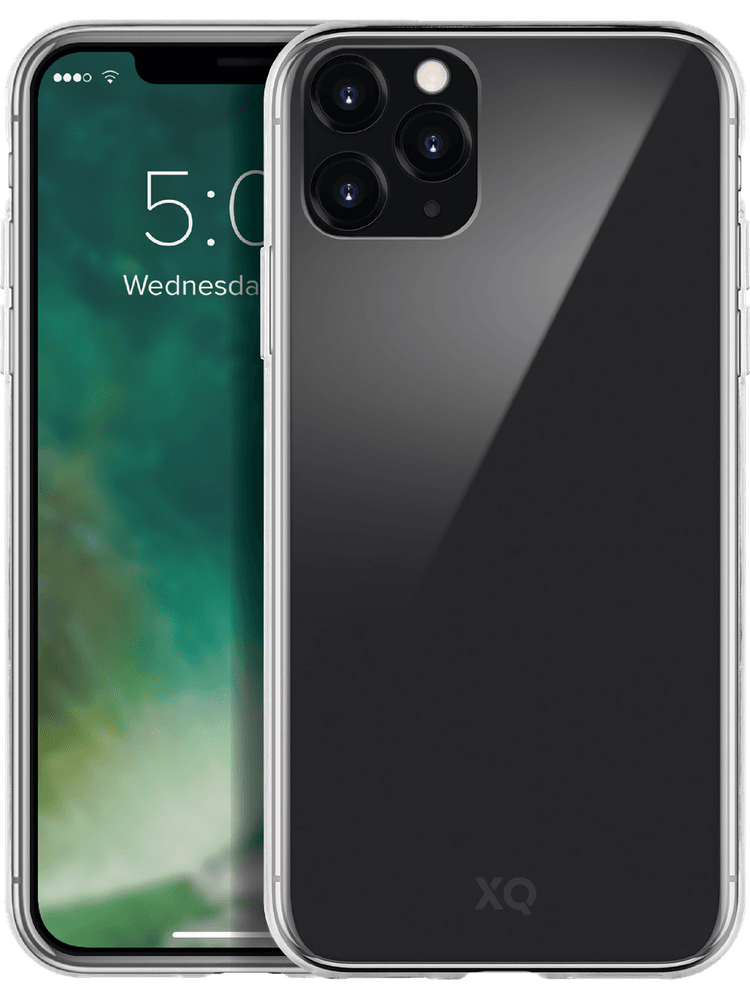 xqisit phantom glass case iphone 11 pro max transparent vorderseite