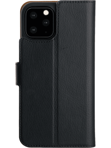 XQISIT Slim Wallet iPhone 11 Pro Max (schwarz) Linke Seite