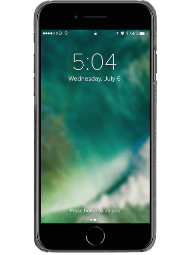 XQISIT Stoff-Case iPhone 6/6s/7/8/SE (2020) grau Linke Seite